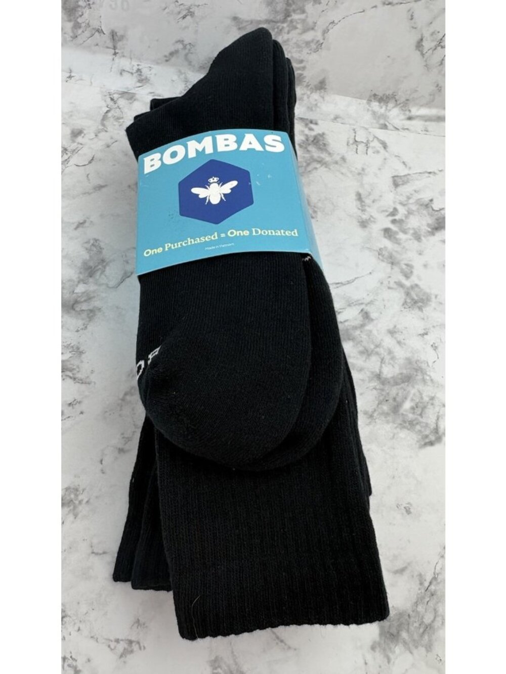 New Bombas 4-Pack Crew Calf Socks Size Large Brand New Unisex Blk 4-Pairs